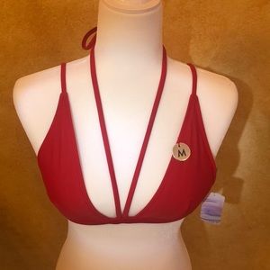Forever 21 Red Strappy Bathing Suit Top